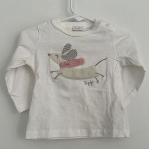 Il Gufo cute textured puppy wiener shirt 12M
